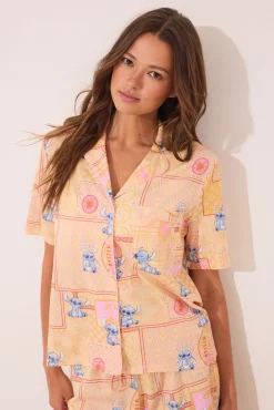 Women'secret Pijama corto camisero Lilo & Stitch
