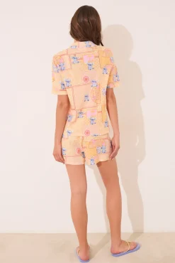 Women'secret Pijama corto camisero Lilo & Stitch