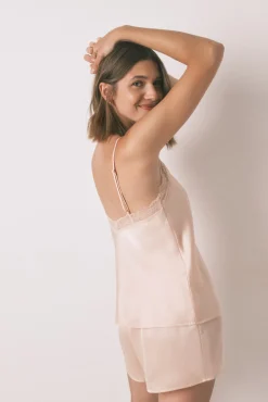 Women'secret Pijama corto satén encaje