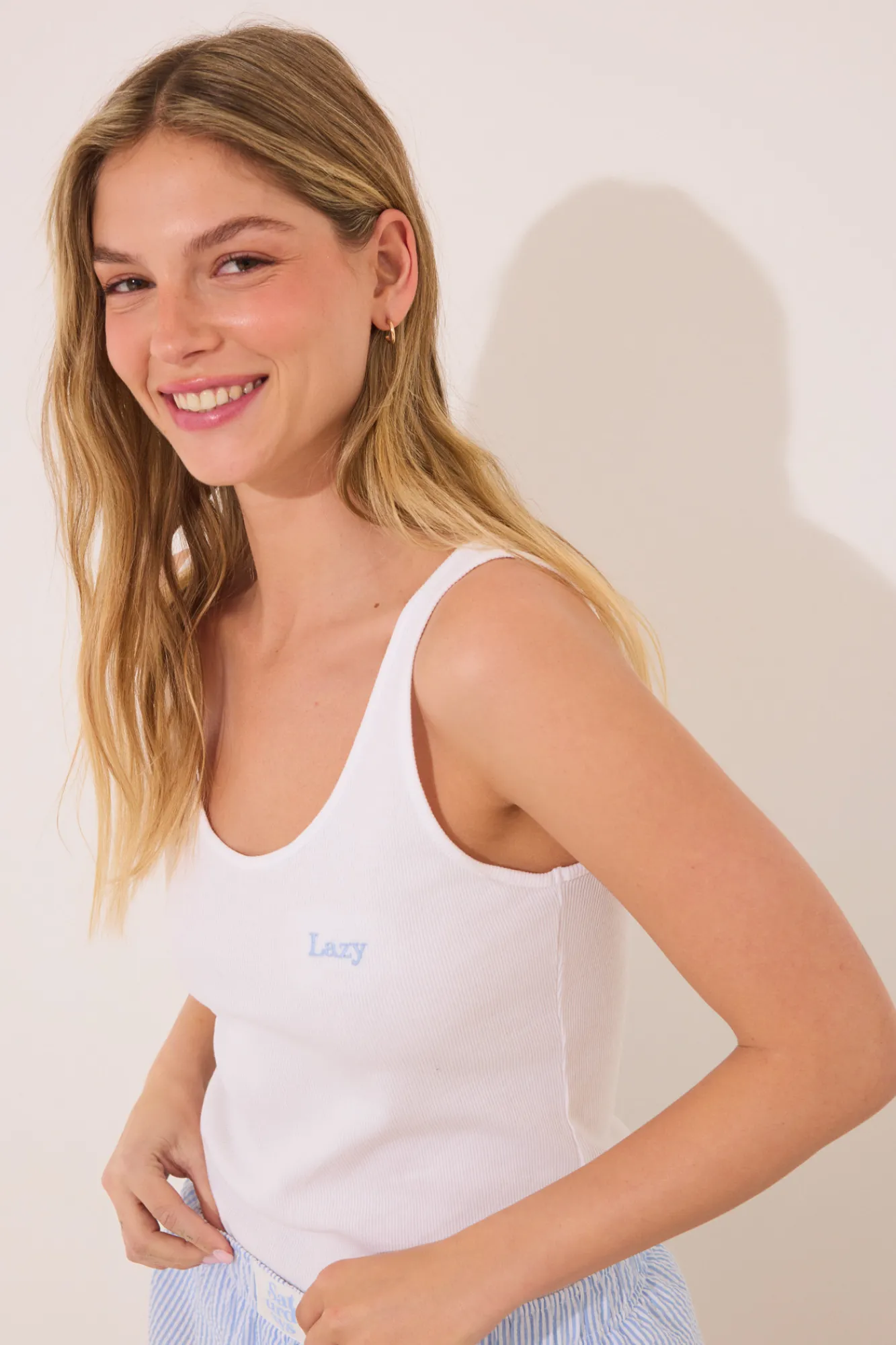 Women'secret Pijama corto tirantes algodón rayas