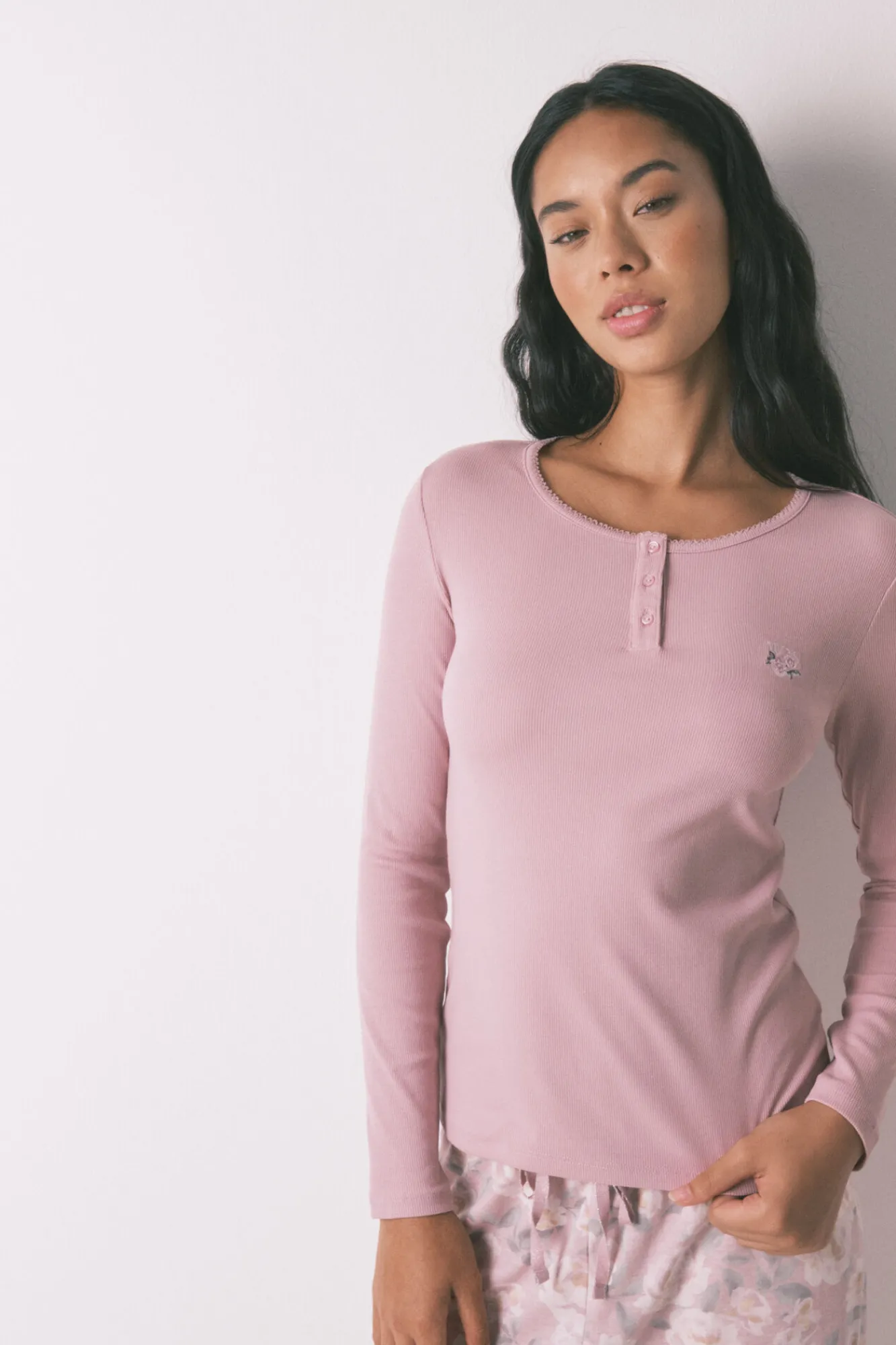 Women'secret Pijama largo algodón estampado floral