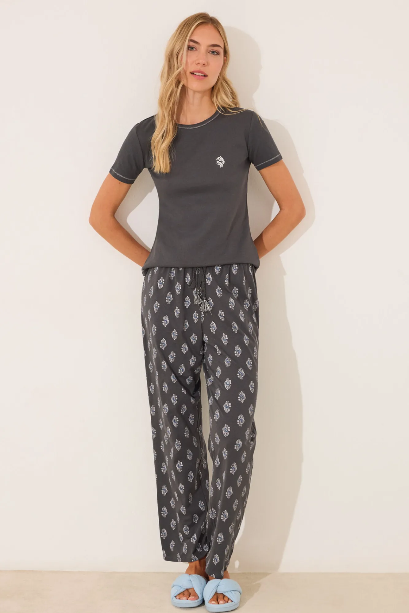 Women'secret Pijama largo algodón paisley