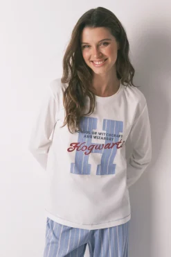Women'secret Pijama largo algodón Harry Potter rayas