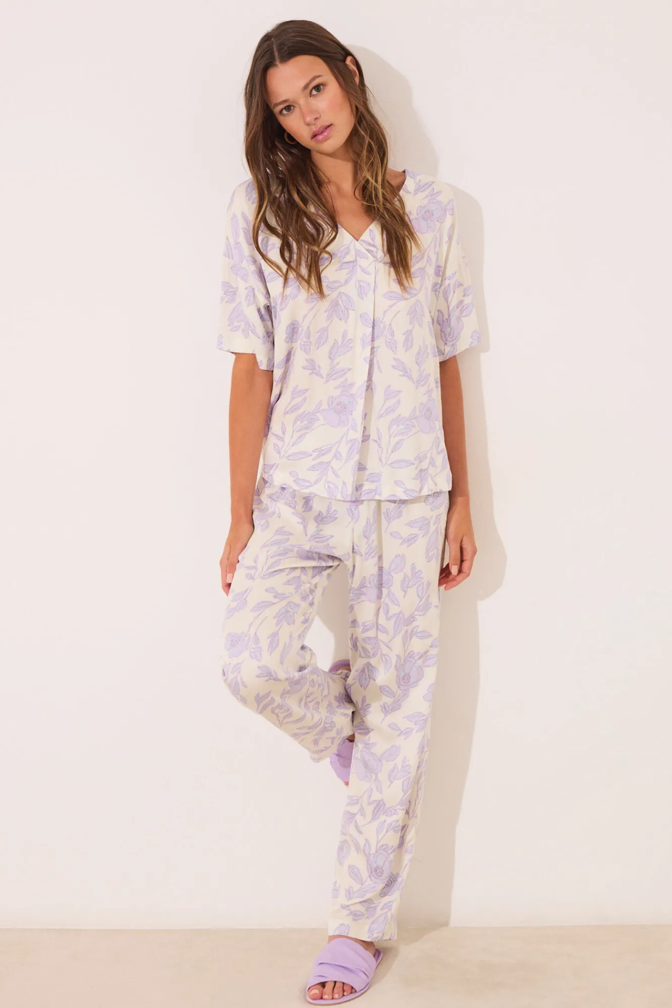 Women'secret Pijama largo estampado viscosa