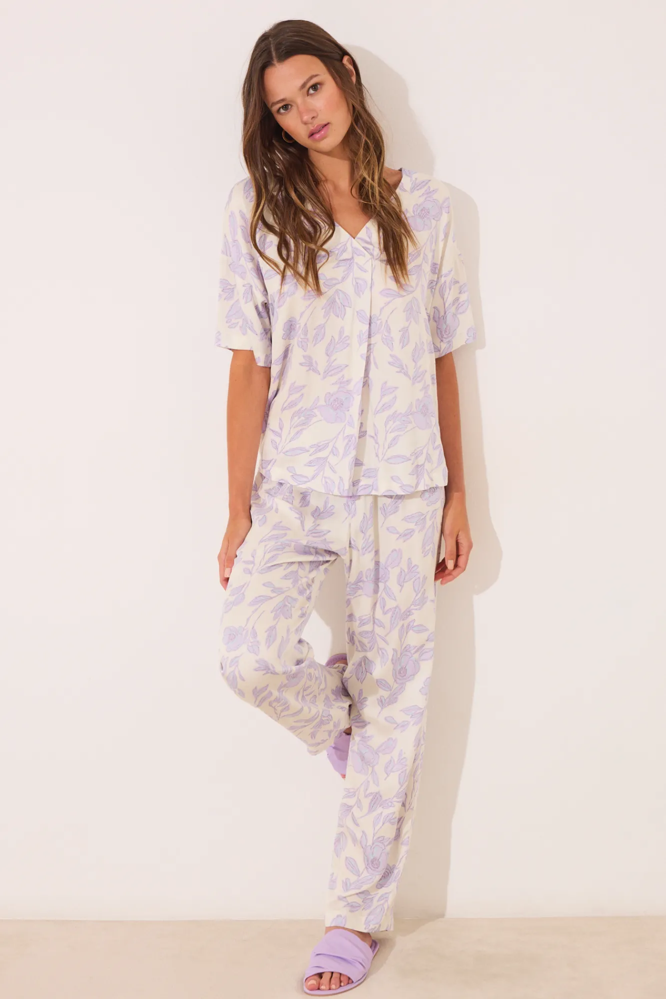 Women'secret Pijama largo estampado viscosa