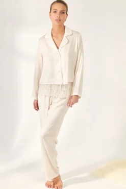 Promise Pijama lencero camisero satén