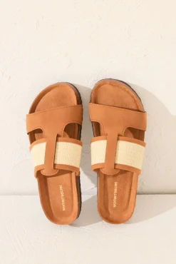 Women'secret Sandalia zueco bio tiras rafia y ante