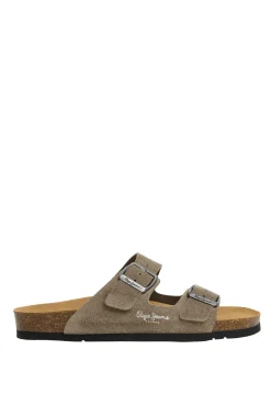 Pepe Jeans Sandalias Ante Con Doble Hebilla