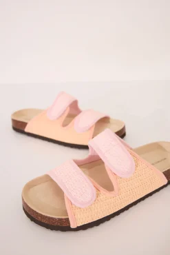 Women'secret Sandalias bio efecto rafia rosa salmón