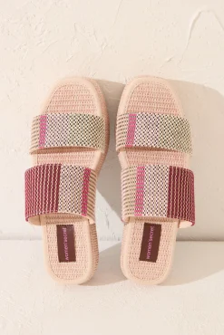 Women'secret Sandalias plataforma rafia multicolor