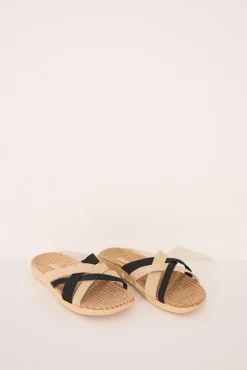Women'secret Sandalias rafia tiras cruzadas