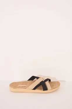Women'secret Sandalias rafia tiras cruzadas
