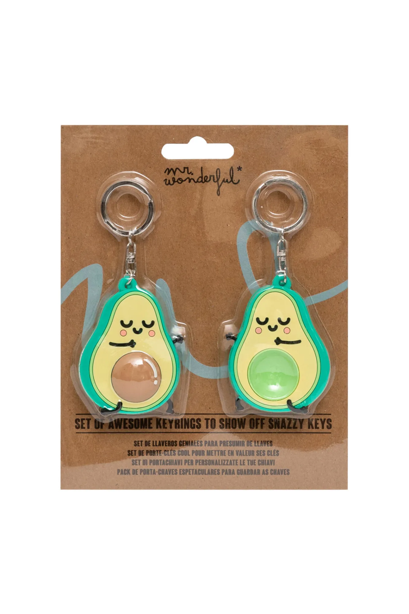 Mr. Wonderful Set de 2 llaveros - Aguacates