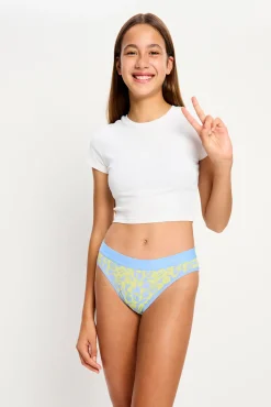 Modibodi SmileyWorld® Braga Menstrual Teen Algodón Orgánico Flujo Súper Green