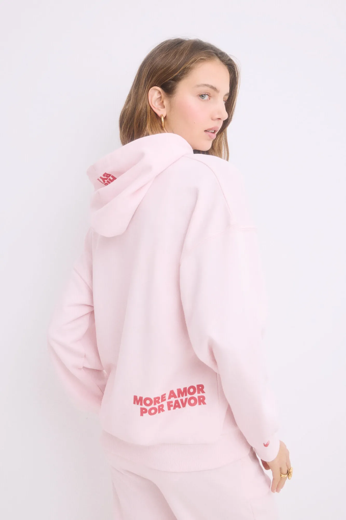 HI&BYE Sudadera capucha felpa algodón