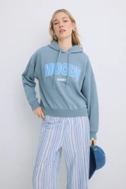 HI&BYE Sudadera capucha felpa algodón