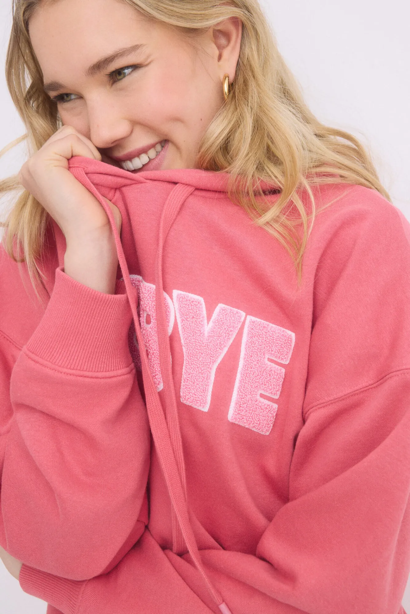 HI&BYE Sudadera capucha felpa algodón