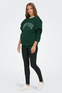 Only Maternity Sudadera maternity detalle texto frontal
