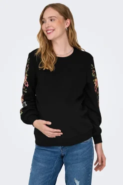 Only Maternity Sudadera maternity detalles florales