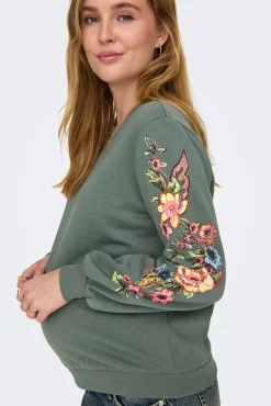 Only Maternity Sudadera maternity detalles florales