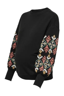 Only Maternity Sudadera oversized premamá con detalle en mangas