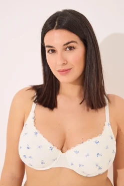Women'secret Sujetador clásico BEAUTIFUL encaje blanco estampado