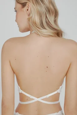 Ivette Bridal Sujetador con tirantes multiposición y push up en blanco
