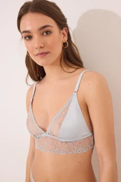 Women'secret Sujetador NATURAL triangular satén y encaje