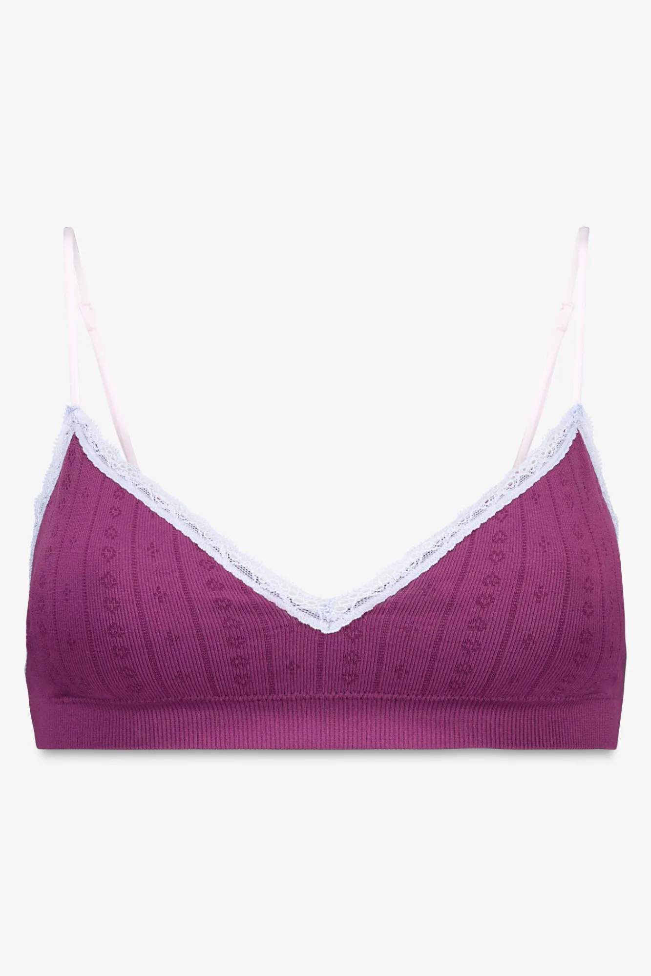 HI&BYE Sujetador seamless pointelle burgundy