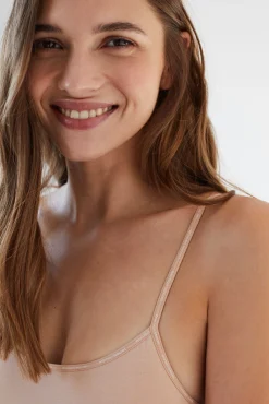 Women'secret Sujetador top algodón con relleno y cierre