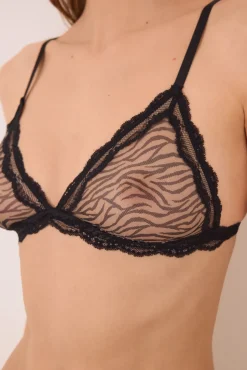 Women'secret Sujetador triangular NATURAL print cebra