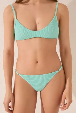 Women'secret Tanga bikini turquesa lurex