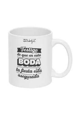 Mr. Wonderful Taza Iconic - Testigo de que en esta boda la fiesta está asegurada