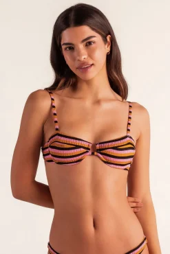 Robin Top bikini balconette butterfly rayas