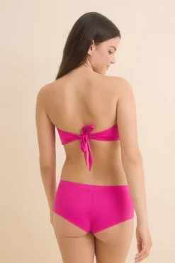 HI&BYE Top bikini bandeau rosa