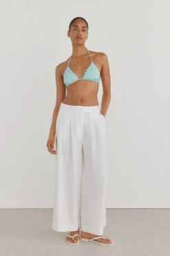 Pedro del Hierro Top bikini halter tejido burbujas lurex