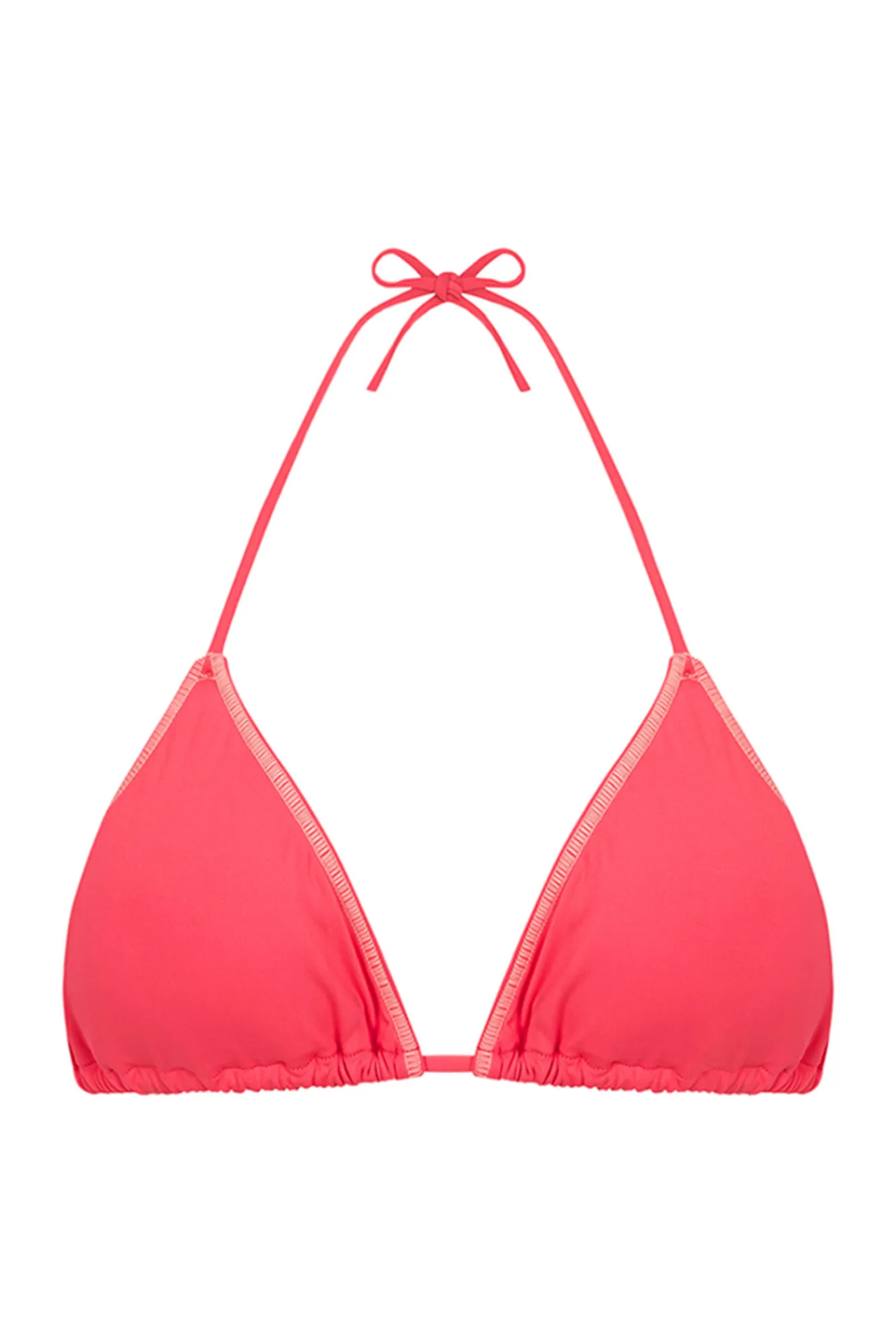 HI&BYE Top bikini triangular cortina coral