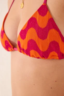 Women'secret Top bikini triangular estampado geométrico