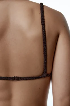 Black Limba Top bikini triangular Radiance marrón