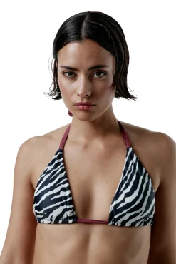 Black Limba Top bikini triangular Wild cebra