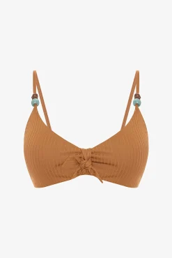 Penti Top de bikini triangular camel