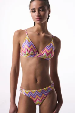 Penti Top de bikini triangular zigzag
