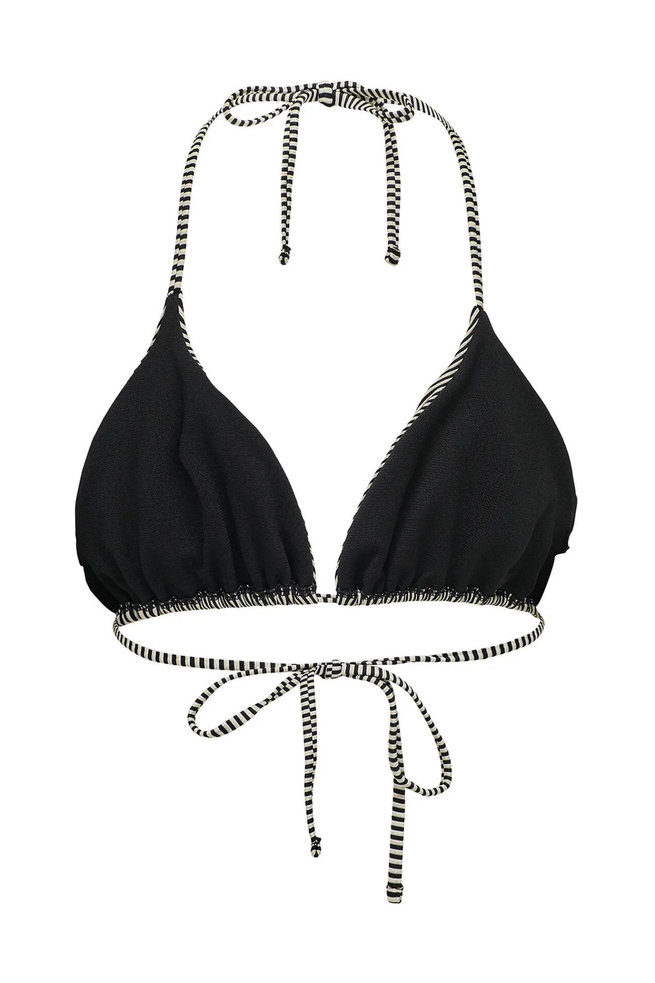 Only Top de bikini triangular lurex rayas