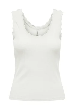 Only Top de lurex cuello redondo escotado