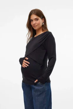 Mamalicious Top de manga larga maternity y lactancia