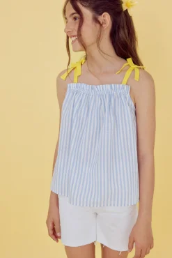 Crianças Springfield Kids Top rayas de tirantes para niña