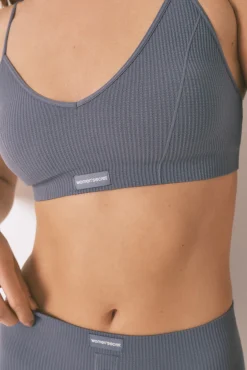 Women'secret Top triangular NATURAL cuadrillé claro