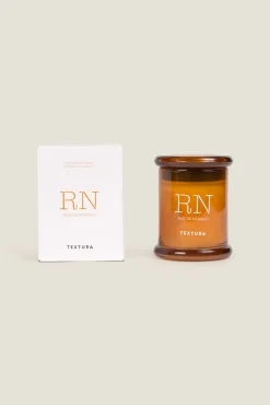 Textura Vela aromática raiz de naranjo