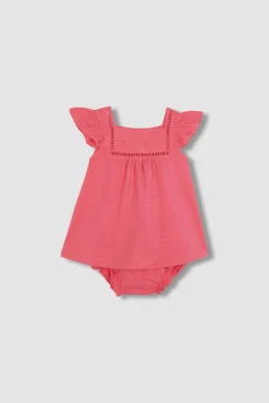 Crianças Gocco Vestido con volantes rosa