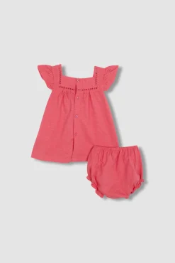 Crianças Gocco Vestido con volantes rosa